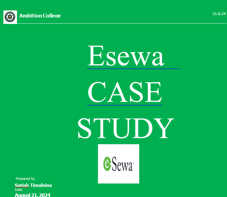 Esewa cae Study